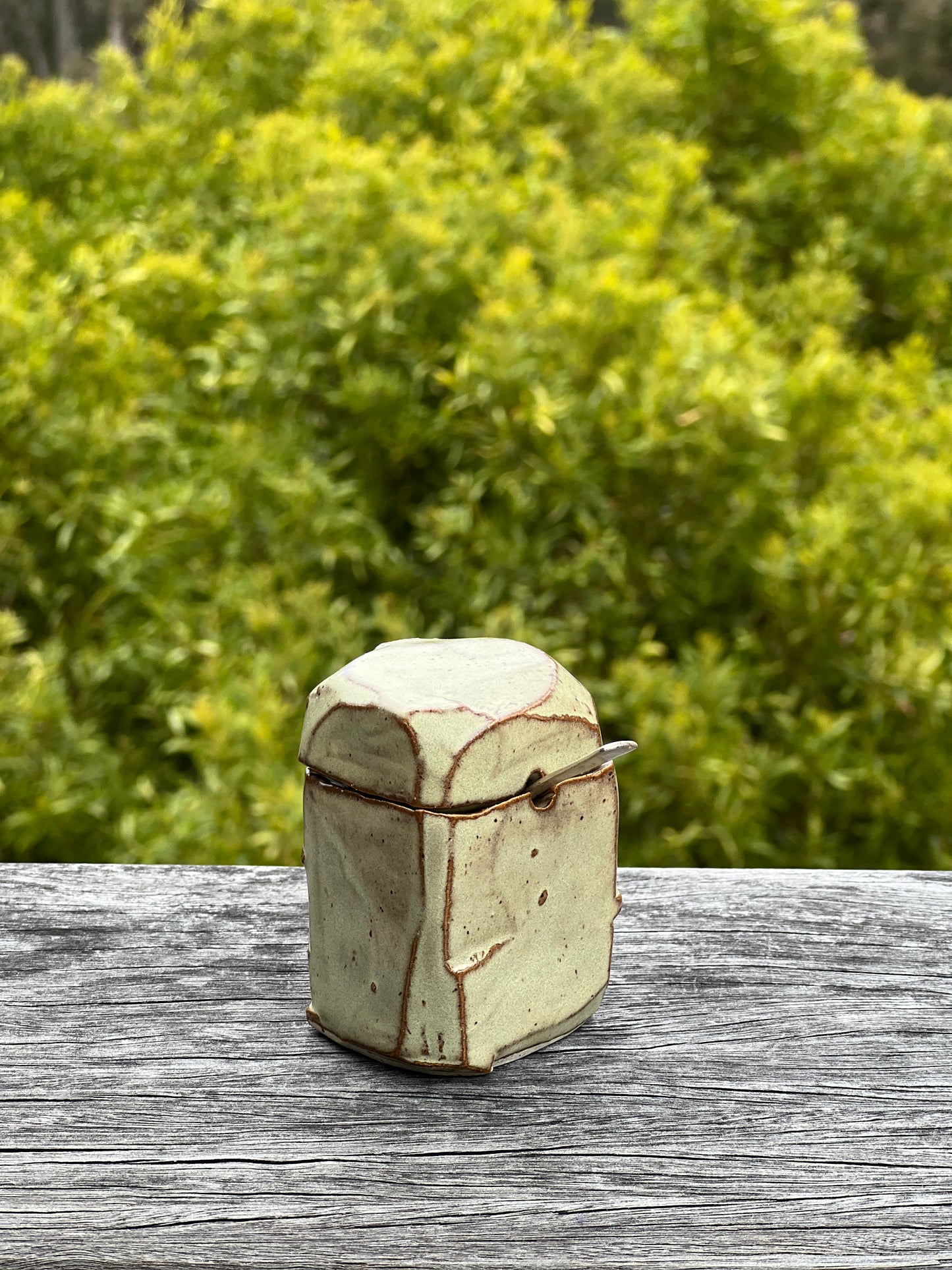 STONEWARE CLAY - SALT + SEASONING POT