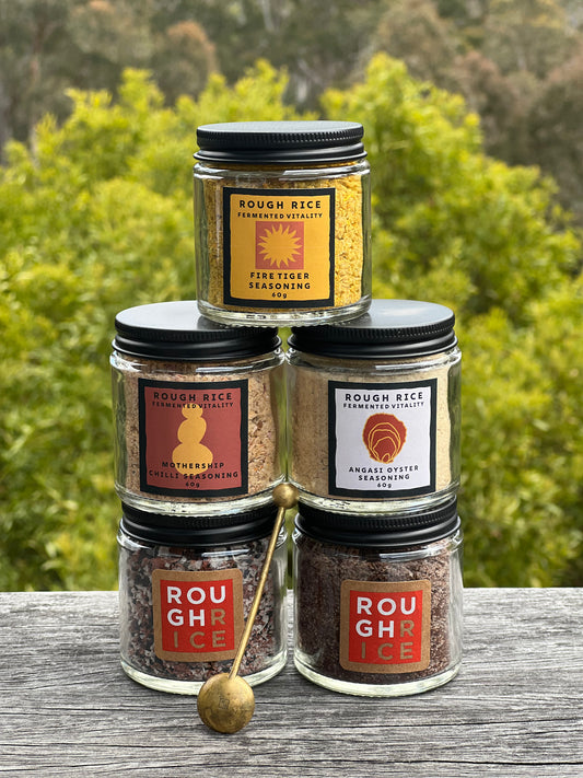 ROUGH RICE SEASONING PACK - 5 x 60g + Spoon