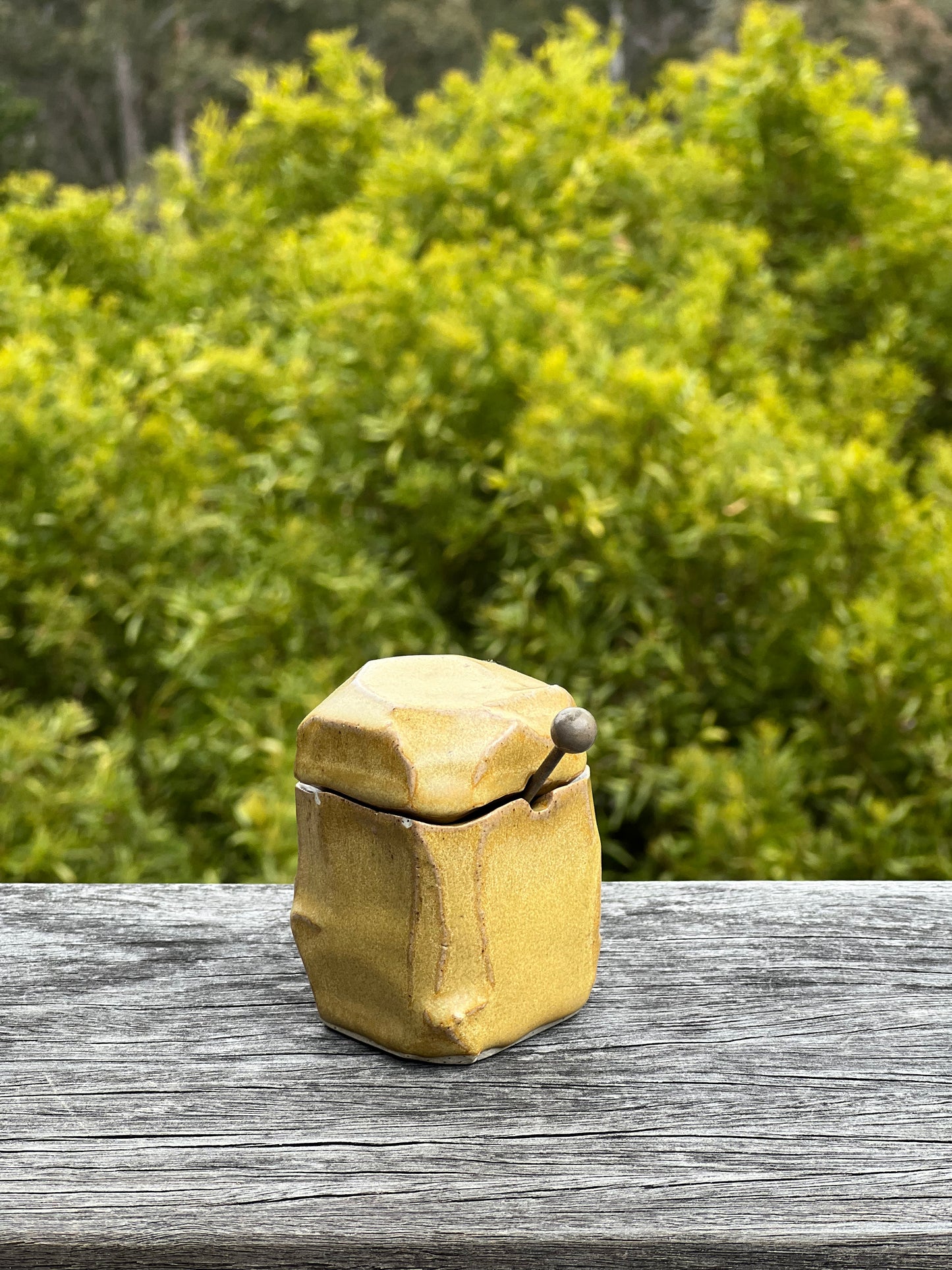 STONEWARE CLAY - SALT + SEASONING POT
