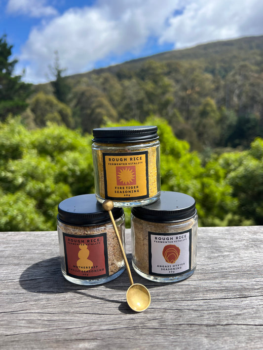 ROUGH RICE SEASONING PACK - 3 x 60g + Spoon